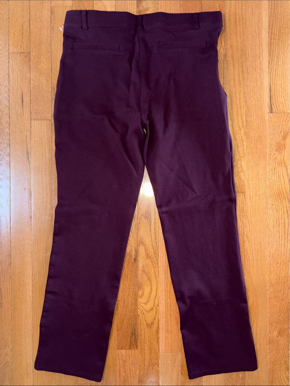 Quince Ultra-Stretch Ponte Straight Leg Pants Burgundy Size Large - Picture 7 of 7